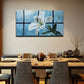 A Blooming White Lily Realistic Wall Art Canvas Office Home Room Framed 120x60cm