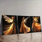 3pcs A Graceful Fairy In A Shiny Dress Wall Art Set Canvas Framed 60x90cm - High Quality Print 100% Australian Made Wall Canvas Ready to Hang