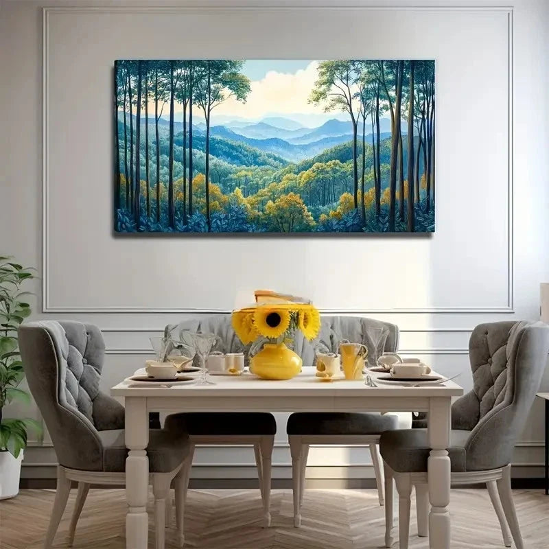 Extended Bullying Mountain Wall Art Canvas Office Home Room Framed 80x45cm
