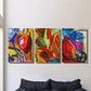 3pcs Bold color abstract painting,colorful graffit Metal Print Ready to Hang Art