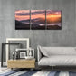 3pcs Sunset Sunshine Mountain Artwork Metal Print Ready to Hang Art