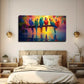 Textured Six Parrots Colourful Wall Art Canvas Office Home Room Framed 80x45cm