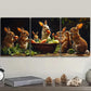 3pcs Rabbit farm Art Painting Metal Print Ready to Hang Art