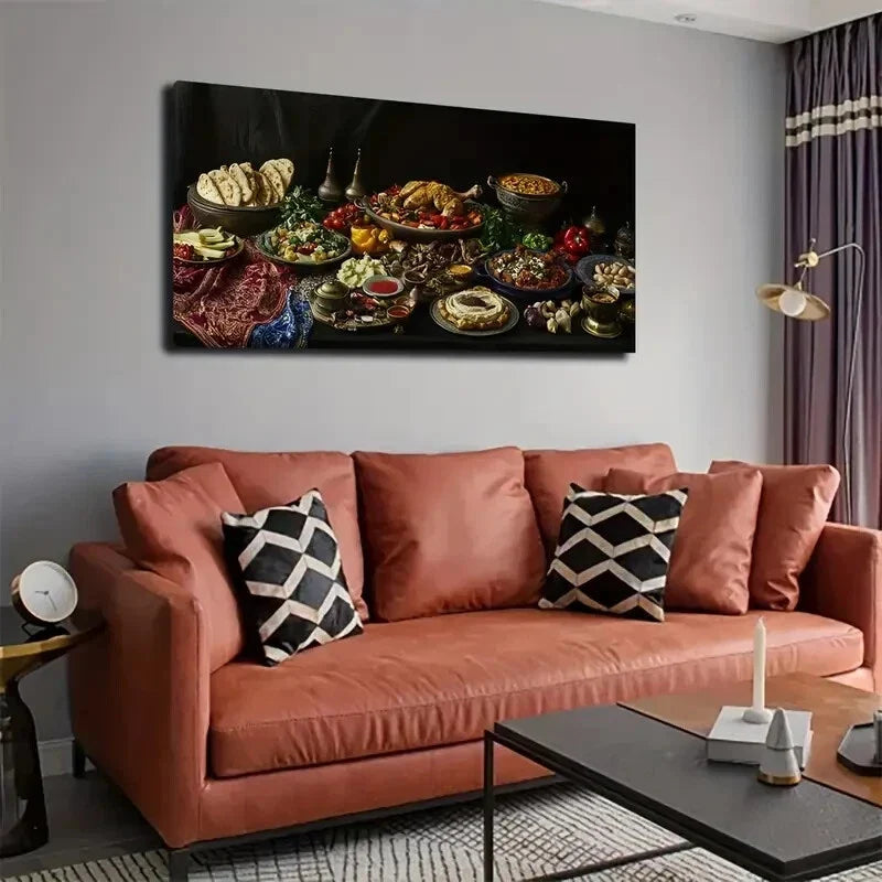 Middle Eastern Or Mediterranean Wall Art Canvas Office Home Room Framed 120x60cm