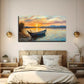 Depicting A Small Boat Wall Art canvas office home room framed 120x60cm