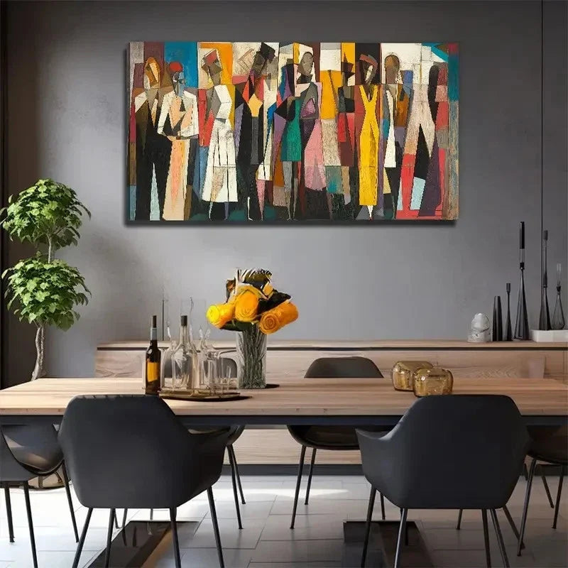 Fashionable Men And Women Wall Art Canvas Office Home Room Framed 120x60cm
