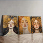 3pcs Girl in tears ( Wall Art Set Canvas Framed 40x60cm - High Quality Print 100% Australian Made Wall Canvas Ready to Hang