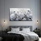 White & Grey Beige Abstract Wall Art Canvas Office Home Room Framed 120x60cm