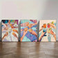 3pcs Vibrant Social Gathering Posters Metal Print Ready to Hang Art