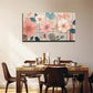 Pink & Peach Flowers Modern Wall Art Canvas Office Home Room Framed 80x45cm