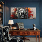 3pcs Roaring Lion Metal Print Ready to Hang Art