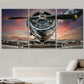 3pcs Sunset Skyline Airplane Propeller Vehicles Metal Print Ready to Hang Art