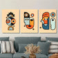 3pcs ,Bohemian abstract art painting, Metal Print Ready to Hang Art