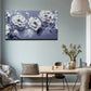 Elegant White Flowers With Dark Wall Art Canvas Office Home Room Framed 120x60cm