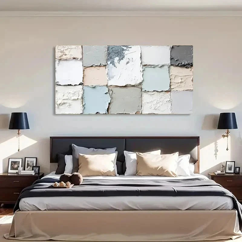 Modern Farmhouse Floral Texture Wall Art Canvas Office Home Room Framed 120x60cm