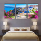 3pcs Island burner City Of Oia On Island Santorini Greece Canvas Framed 40x60cm - High Quality Print 100% Australian Made Wall Canvas Ready to Hang