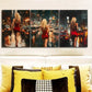 3pcs The blonde woman in the red dress Wall Art Set Canvas Framed 40x60cm - High Quality Print 100% Australian Made Wall Canvas Ready to Hang