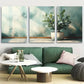 3pcs Abstract Olive in a Pot Metal Print Ready to Hang Art