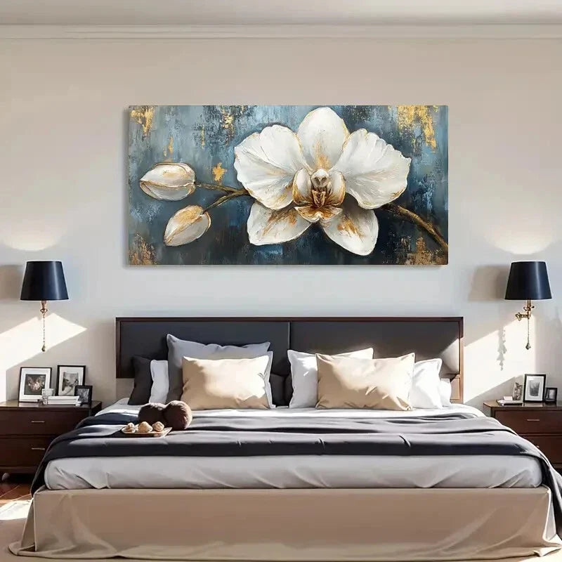Wood Blue Background Transverse Wall Art Canvas Office Home Room Framed 120x60cm