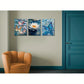 3pcs White Flower Pond Lake Painting Modern Metal Print Ready to Hang Art