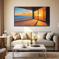 Modern Beach House Suitable Wall Art Canvas Office Home Room Framed 80x45cm