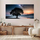 Full Moon & Tree Lake Sky wall canvas office home room framed 120x60cm