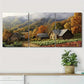3pcs Rustic Wooden Cabin Scene Beauty Perfect Wall Art Set Canvas Framed 40x60cm - High Quality Print 100% Australian Made Wall Canvas Ready to Hang