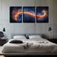 3pcs Shocking, Vast Galaxy Wall Art Set Canvas Framed 40x60cm - High Quality Print 100% Australian Made Wall Canvas Ready to Hang