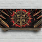 3pcs Medieval Sword and Skeletons Metal Print Ready to Hang Art