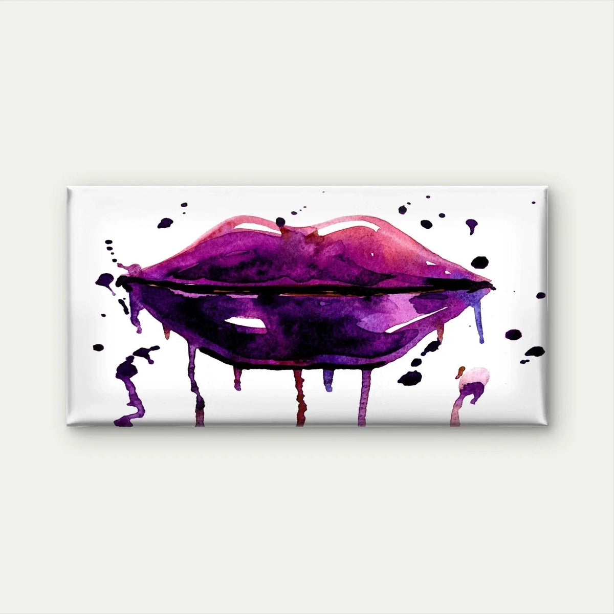 Black Lips And Red Blood Wall Art Canvas Office Home Room Framed 120x60cm