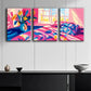 3pcs Illustration of Bedroom Colorful Perfect Wall Art Set Canvas Framed 40x60cm - High Quality Print 100% Australian Made Wall Canvas Ready to Hang