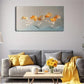 Golden Ginkgo Leaves White Wall Art Canvas Office Home Room Framed 120x60cm