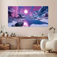 Mountain with Snowy River wall canvas office home room framed 120x60cm