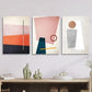 3pcs Bauhaus style color blocks, Metal Print Ready to Hang Art