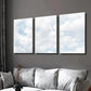 3pcs Natural Blue Sky Cloud Painting Wall Art Set Canvas Framed 40x60cm - High Quality Print 100% Australian Made Wall Canvas Ready to Hang