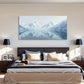 Snowy Mountain Lake Icebergs Wall Art Canvas Office Home Room Framed 120x60cm