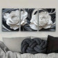 3pcs Wall Art Painting two Visual Roses Metal Print Ready to Hang Art