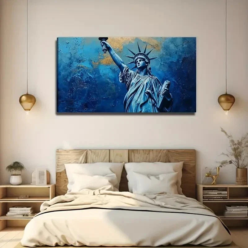 Beautiful Statue Of Liberty Wall Art Canvas Office Home Room Framed 80x45cm