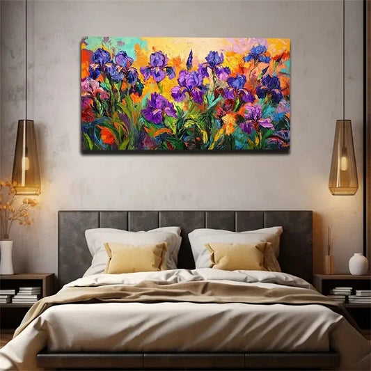 Warble Tail Flower Acrylic Wall Art Canvas Office Home Room Framed 120x60cm