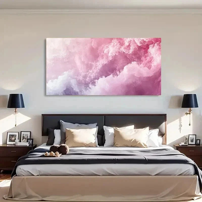 Swirling Clouds & Stormy Sky Wall Art Canvas Office Home Room Framed 120x60cm
