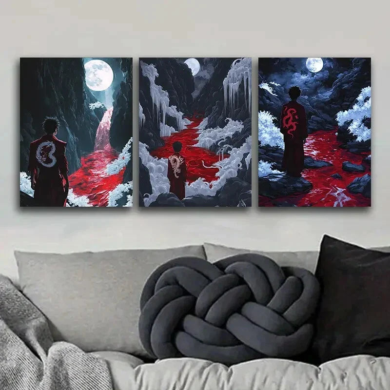 3pcs  Dark Lord of hell Metal Print Ready to Hang Art