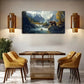 Minimalist Bear Mountain Stream Wall Art Canvas Office Home Room Framed 120x60cm