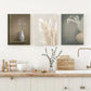 3pcs Nordic Minimalist Style Pampas Grass Metal Print Ready to Hang Art