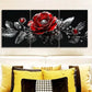 3pcs Jewel rose Art Painting Metal Print Ready to Hang Art