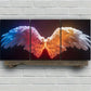 3pcs Angel Wings Multicolor Feather Design Metal Print Ready to Hang Art