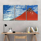 3pcs Mount Fuji Poster Landscape Geometric Art Metal Print Ready to Hang Art