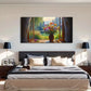 Countryside Landscape Vase Wall Art Canvas Office Home Room Framed 120x60cm