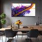 Liquid Splash Design In Purple Wall Art Canvas Office Home Room Framed 120x60cm