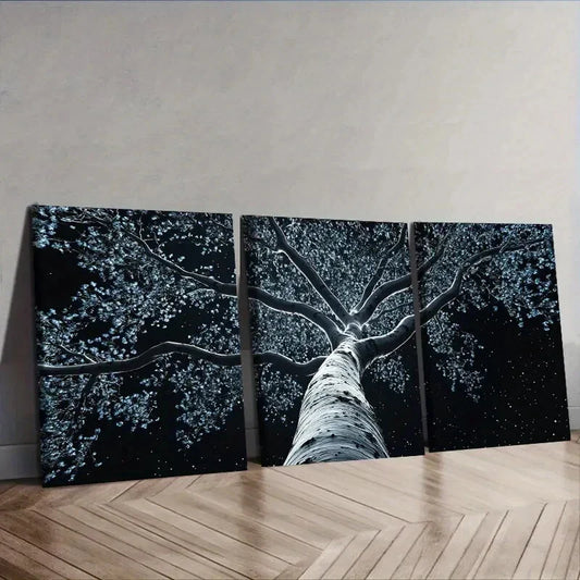 3pcs  The old poplar tree Wall Art Set Canvas Framed 40x60cm - High Quality Print 100% Australian Made Wall Canvas Ready to Hang