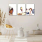 3pcs Female Scientist Poster Astronaut Teacher Metal Print Ready to Hang Art